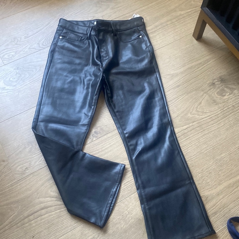 Zara Faux Leather Ankle Trousers